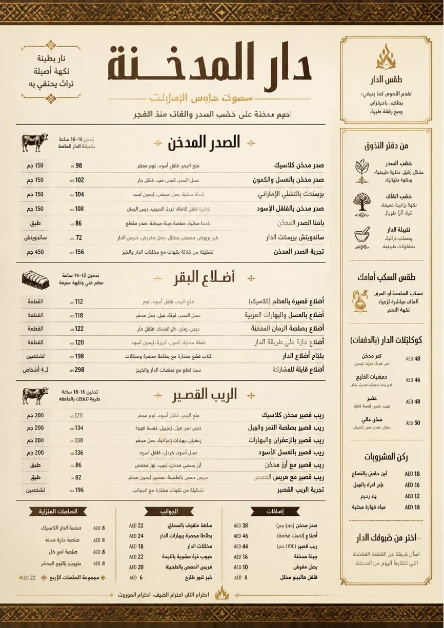 Heritage Tradition menu template preview