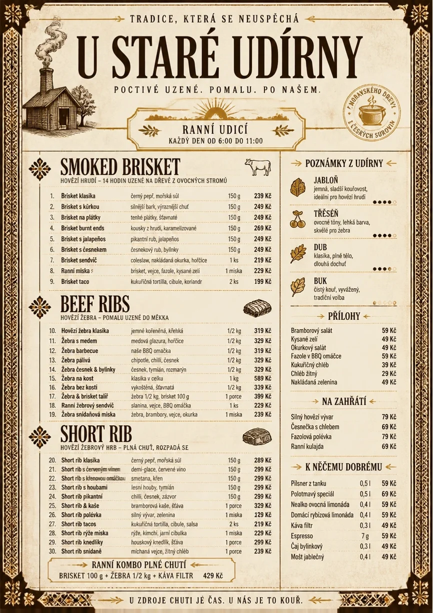 Heritage Tradition menu template preview