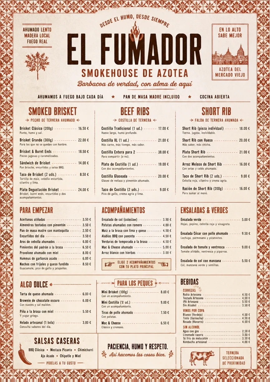 Heritage Tradition menu template preview