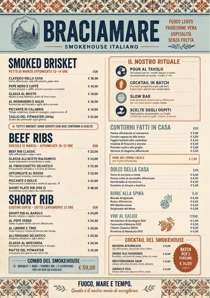 Heritage Tradition menu template preview