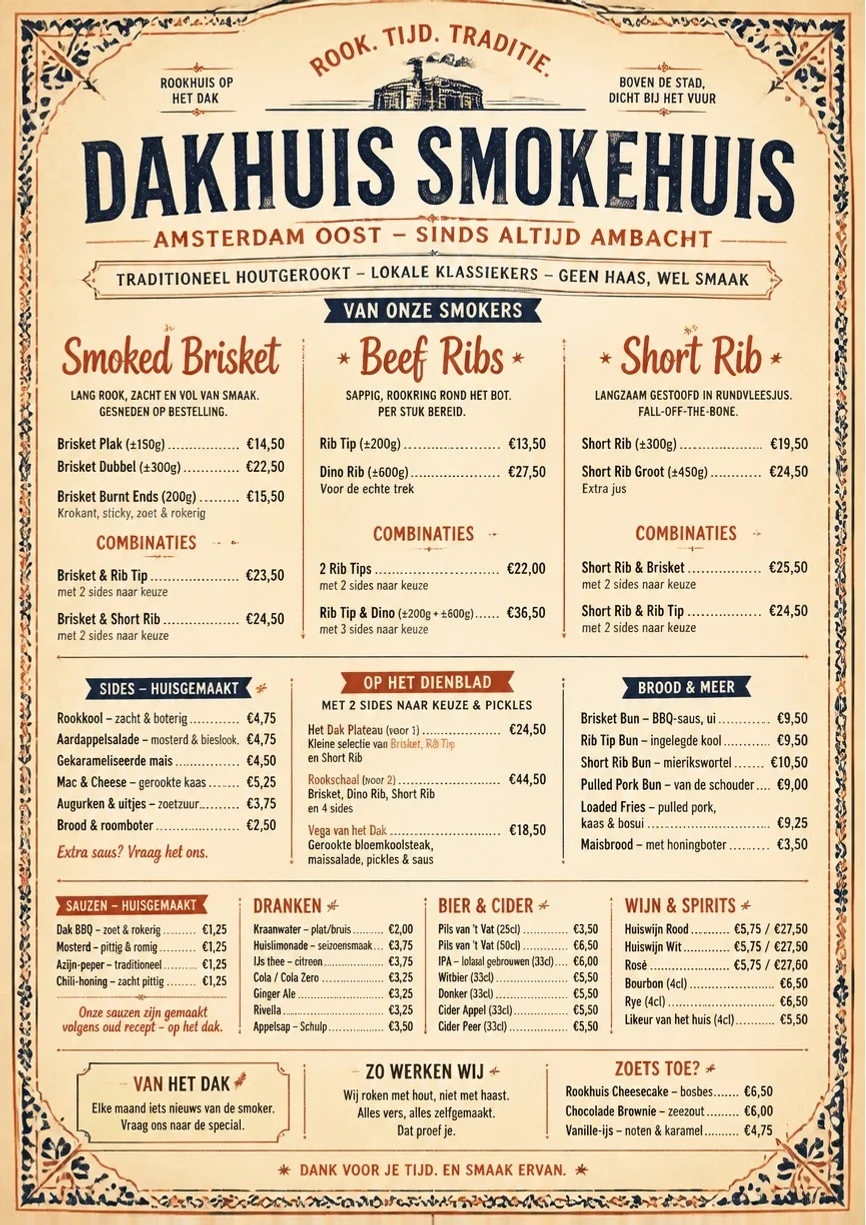 Heritage Tradition menu template preview