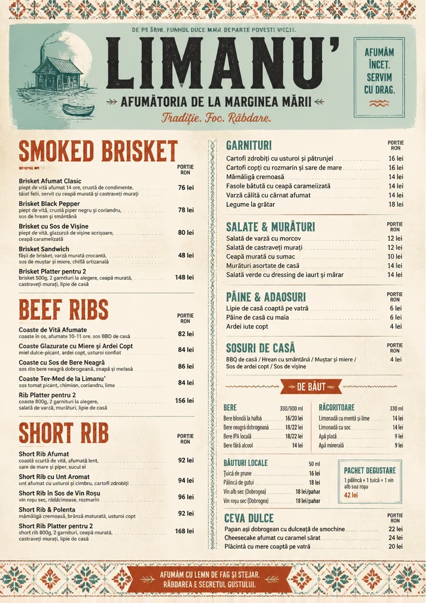 Heritage Tradition menu template preview