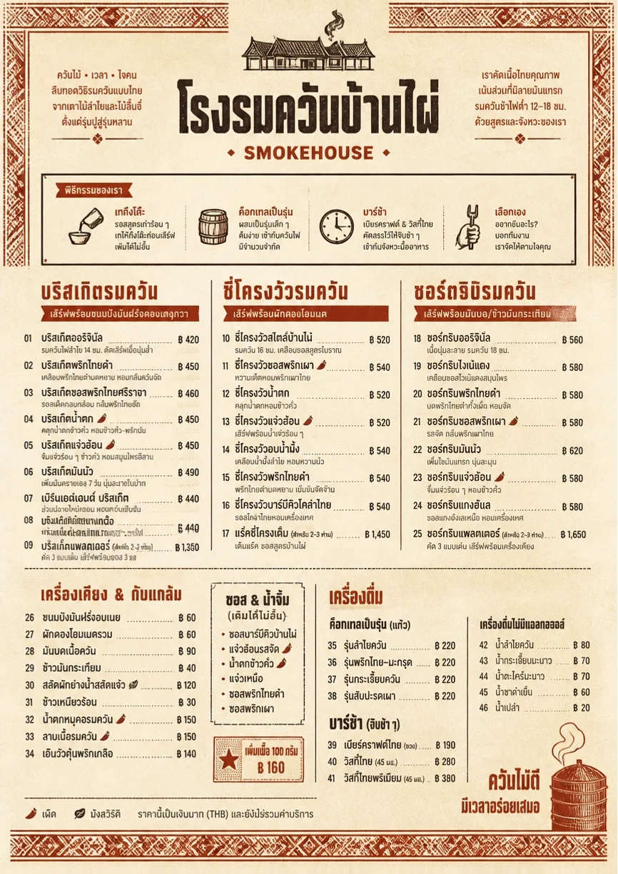 Heritage Tradition menu template preview