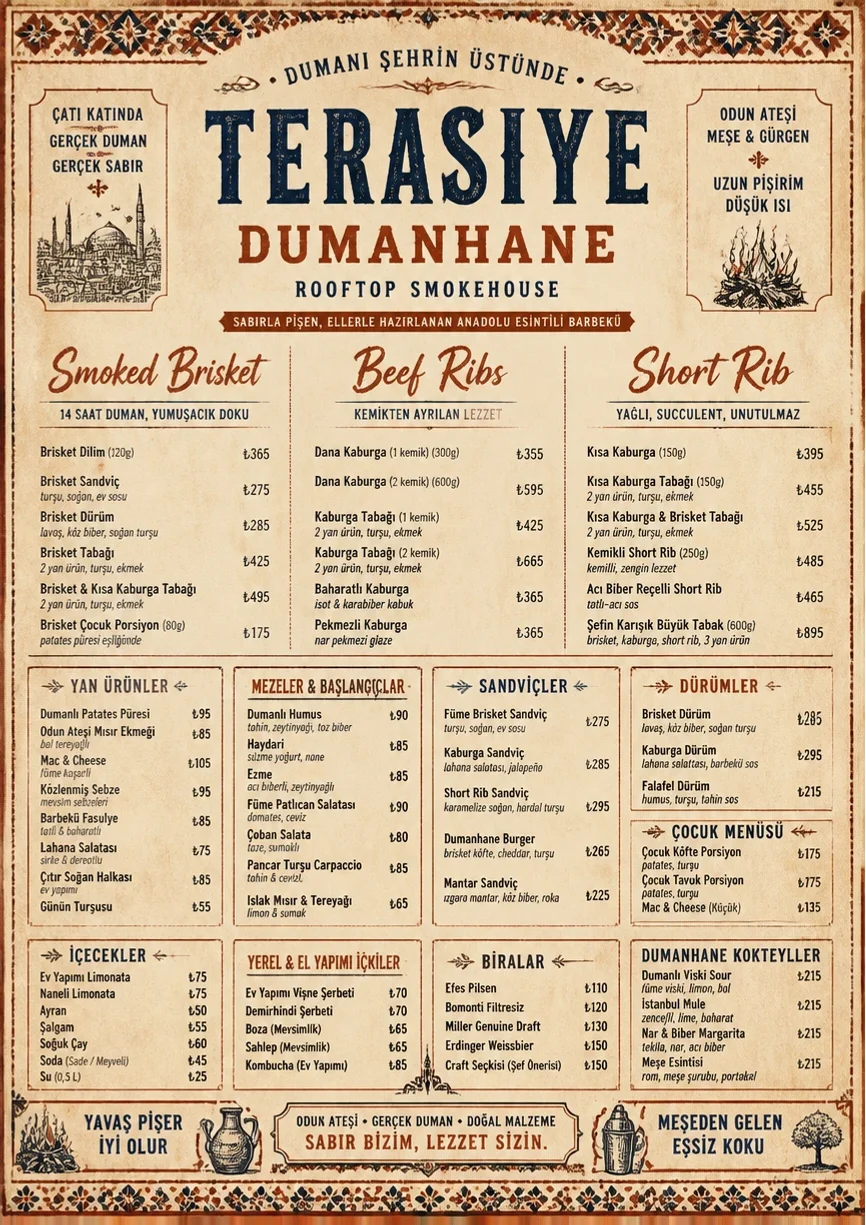 Heritage Tradition menu template preview