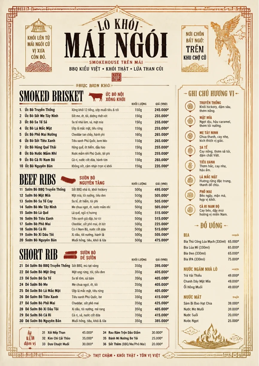 Heritage Tradition menu template preview