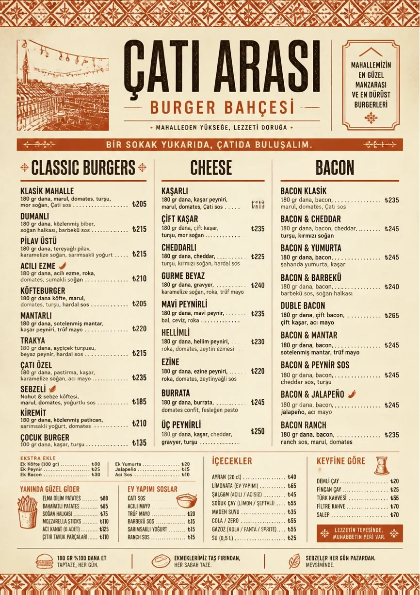 Heritage Tradition menu template preview
