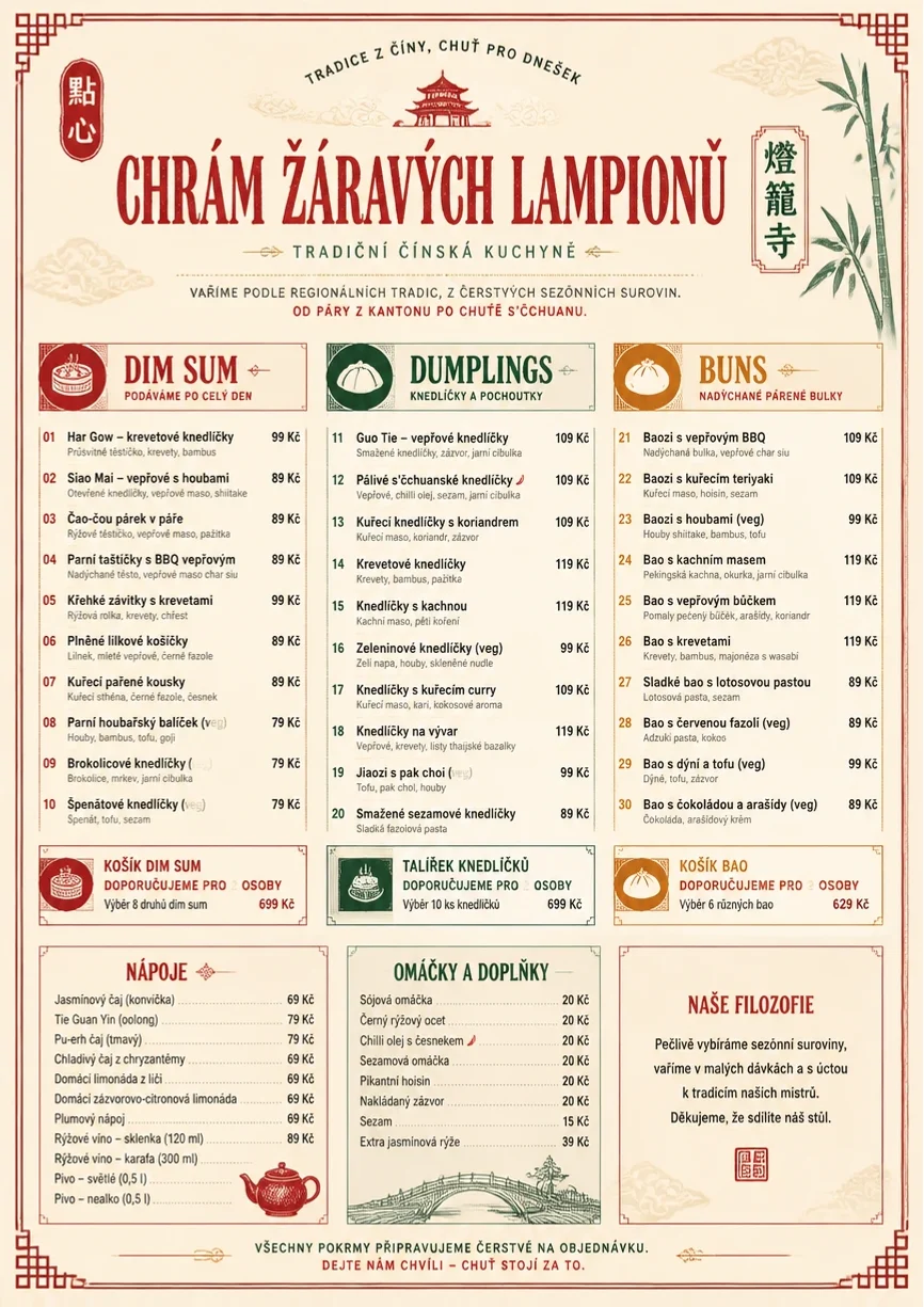 Heritage Tradition menu template preview