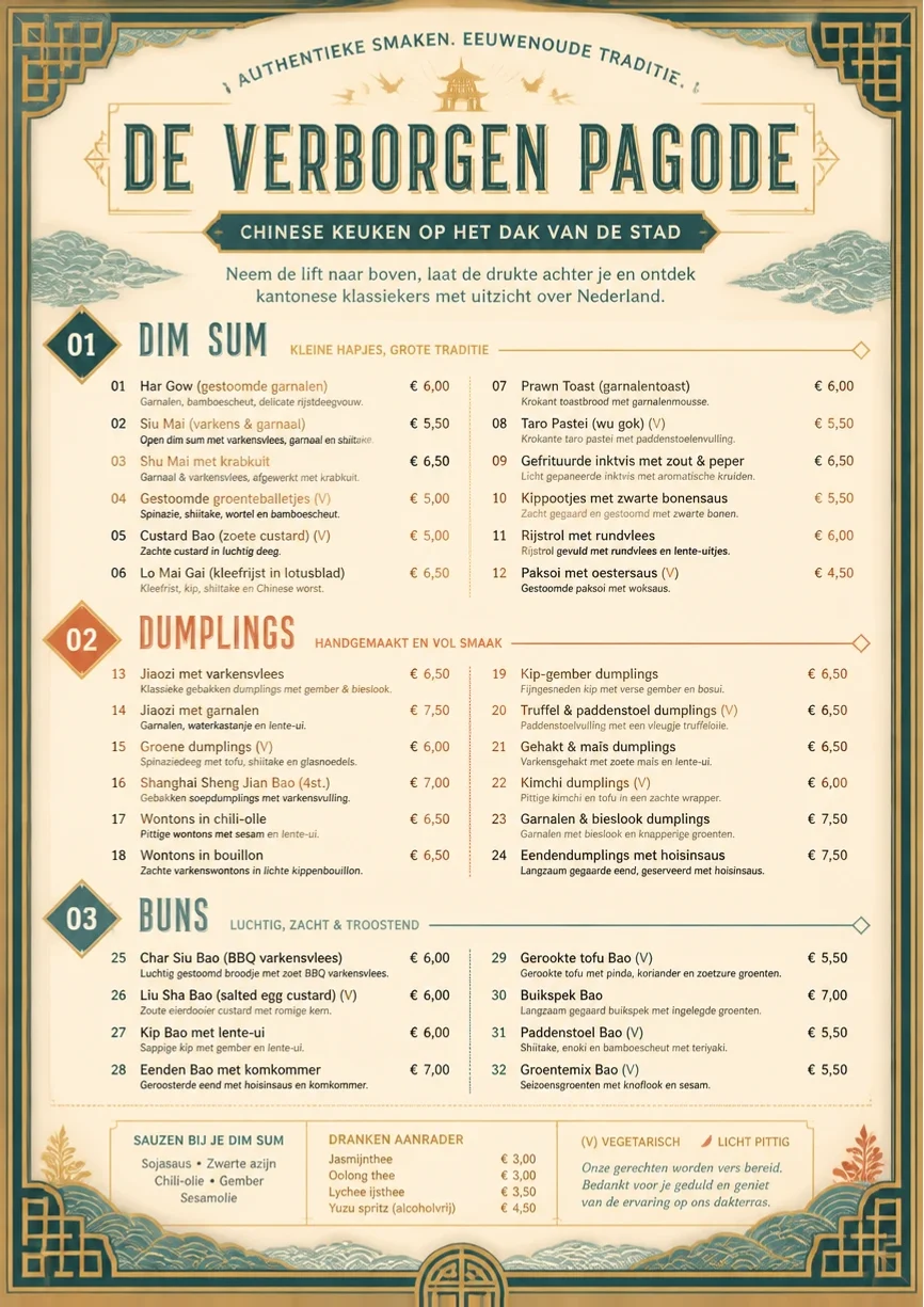 Heritage Tradition menu template preview