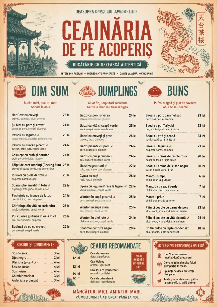 Heritage Tradition menu template preview