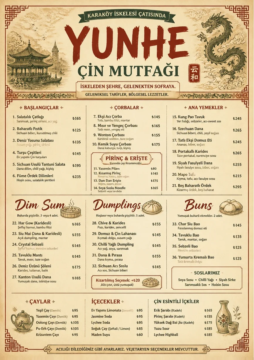 Heritage Tradition menu template preview