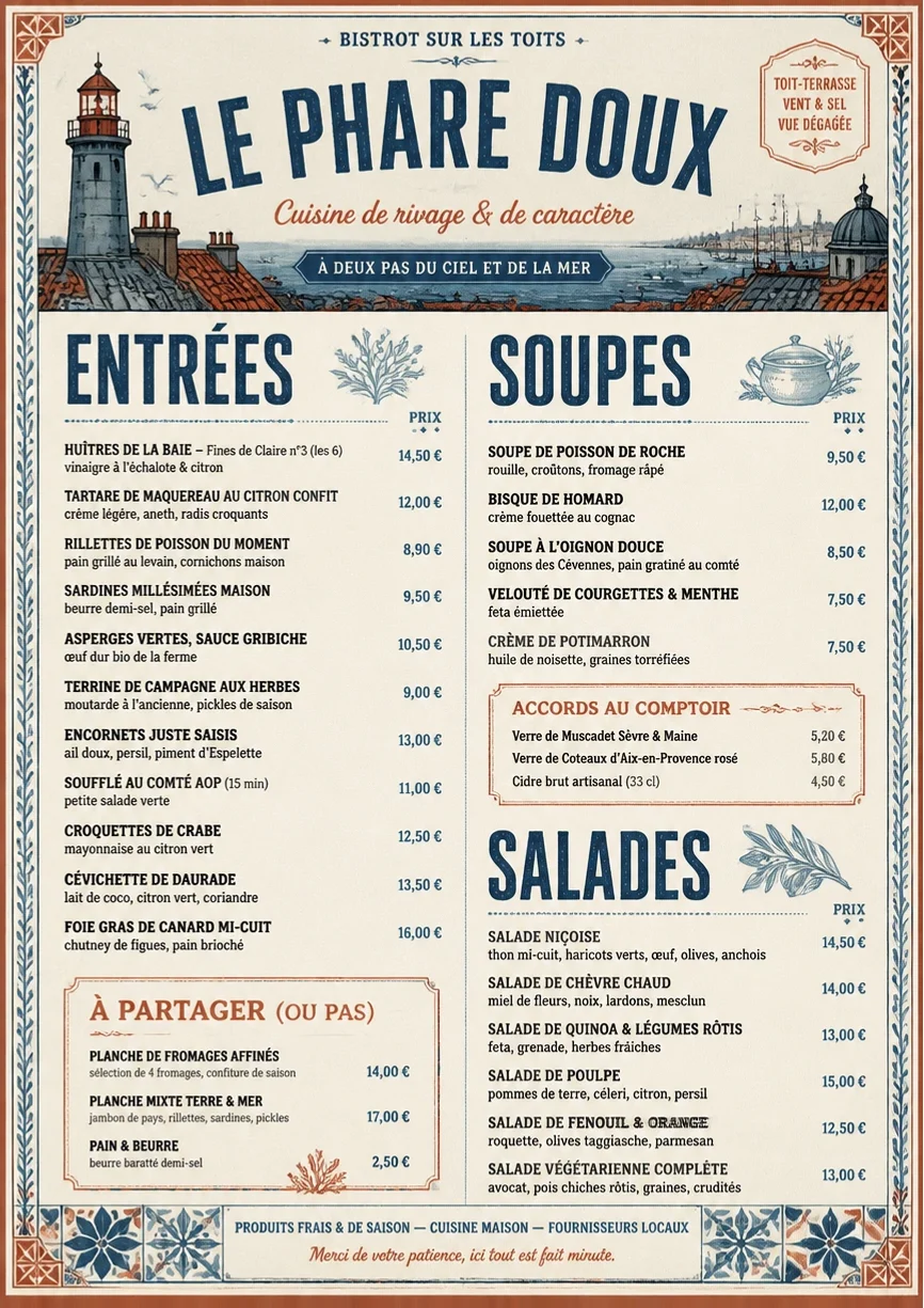 Heritage Tradition menu template preview