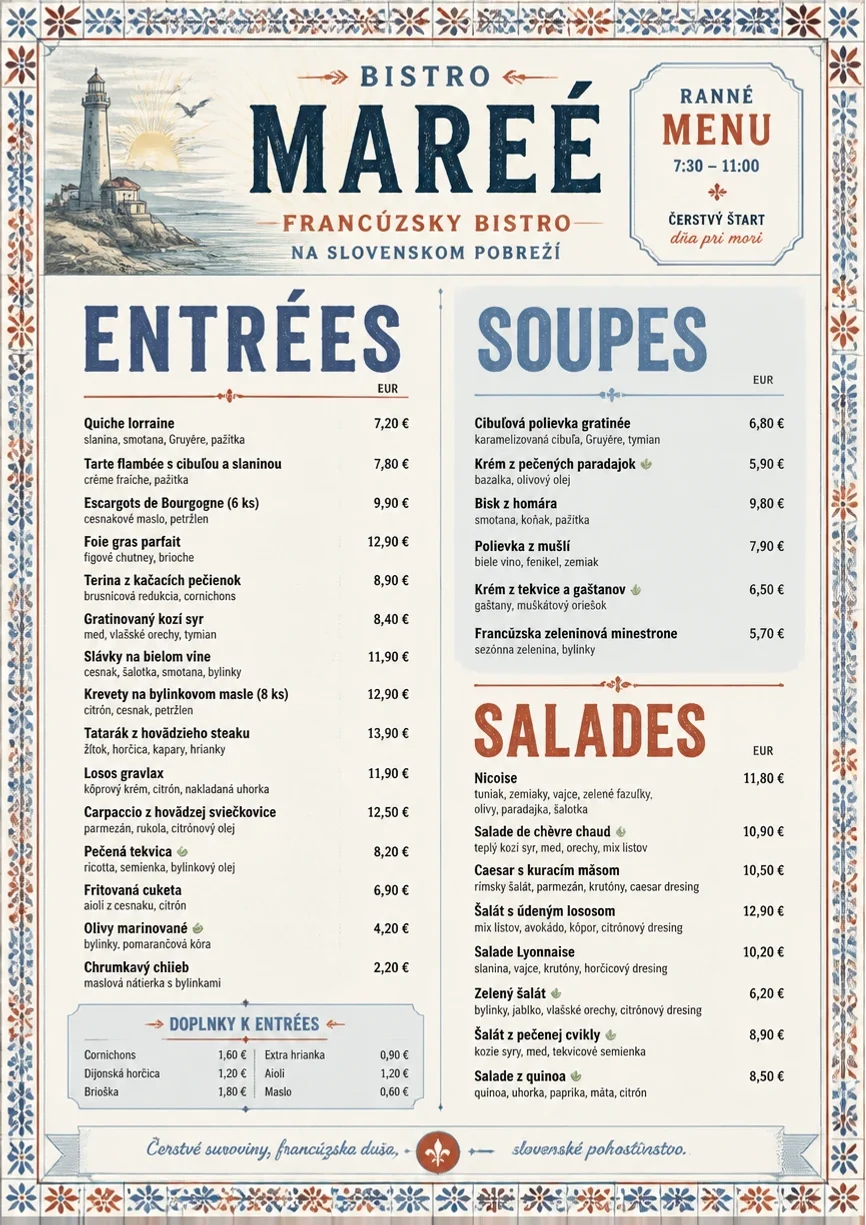 Heritage Tradition menu template preview