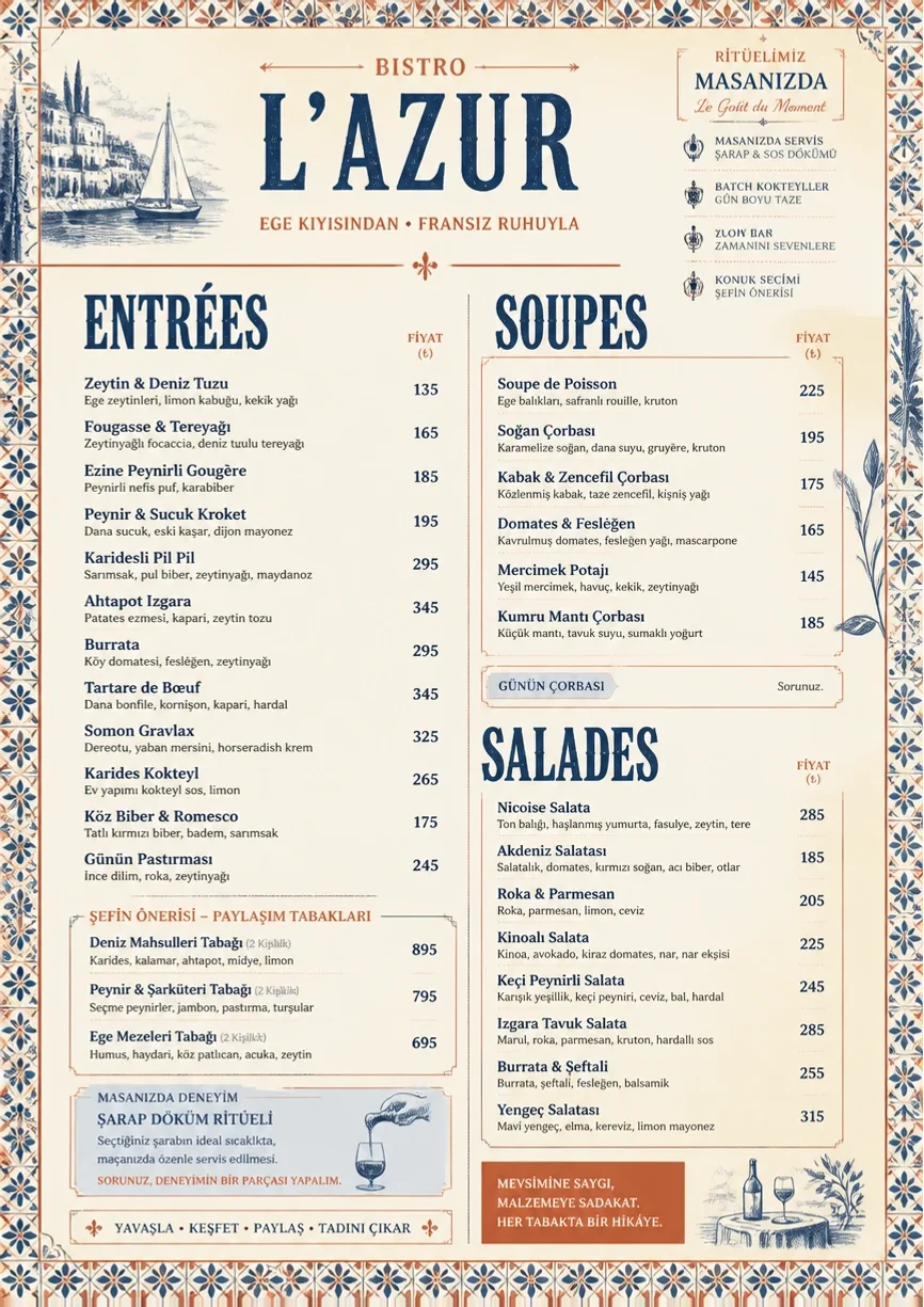 Heritage Tradition menu template preview