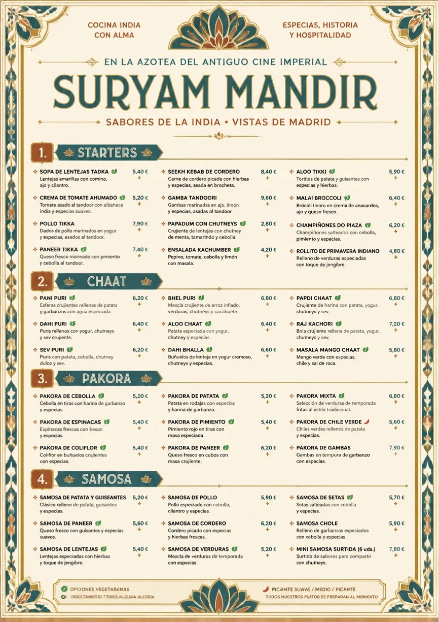 Heritage Tradition menu template preview