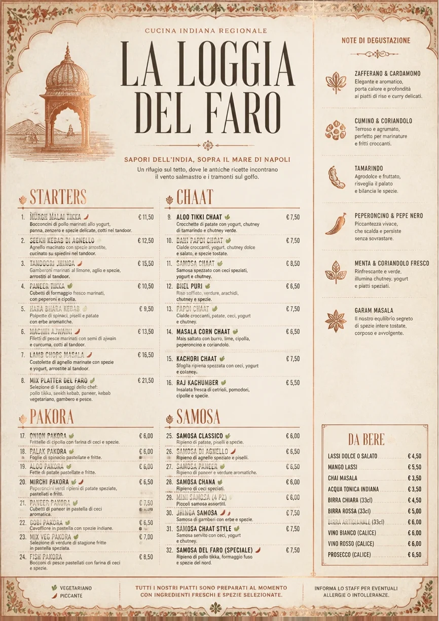 Heritage Tradition menu template preview
