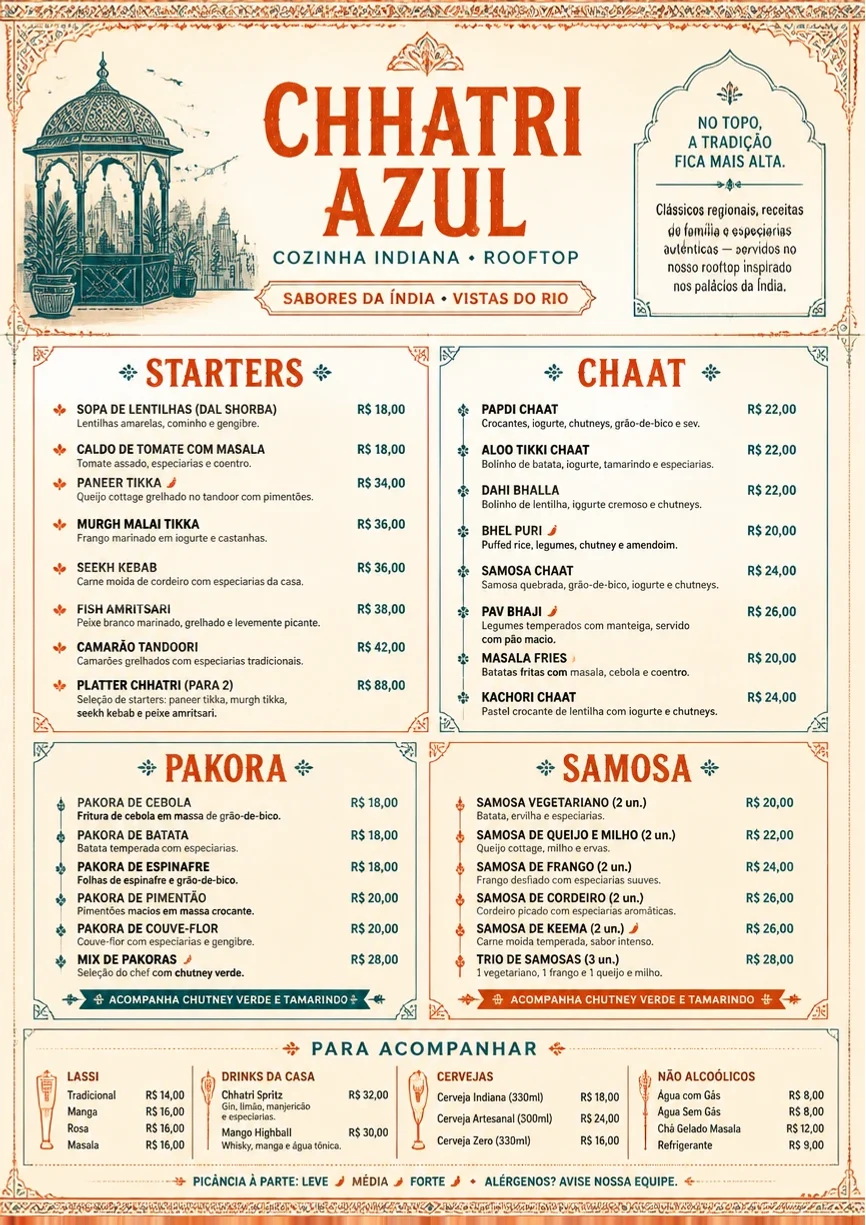 Heritage Tradition menu template preview
