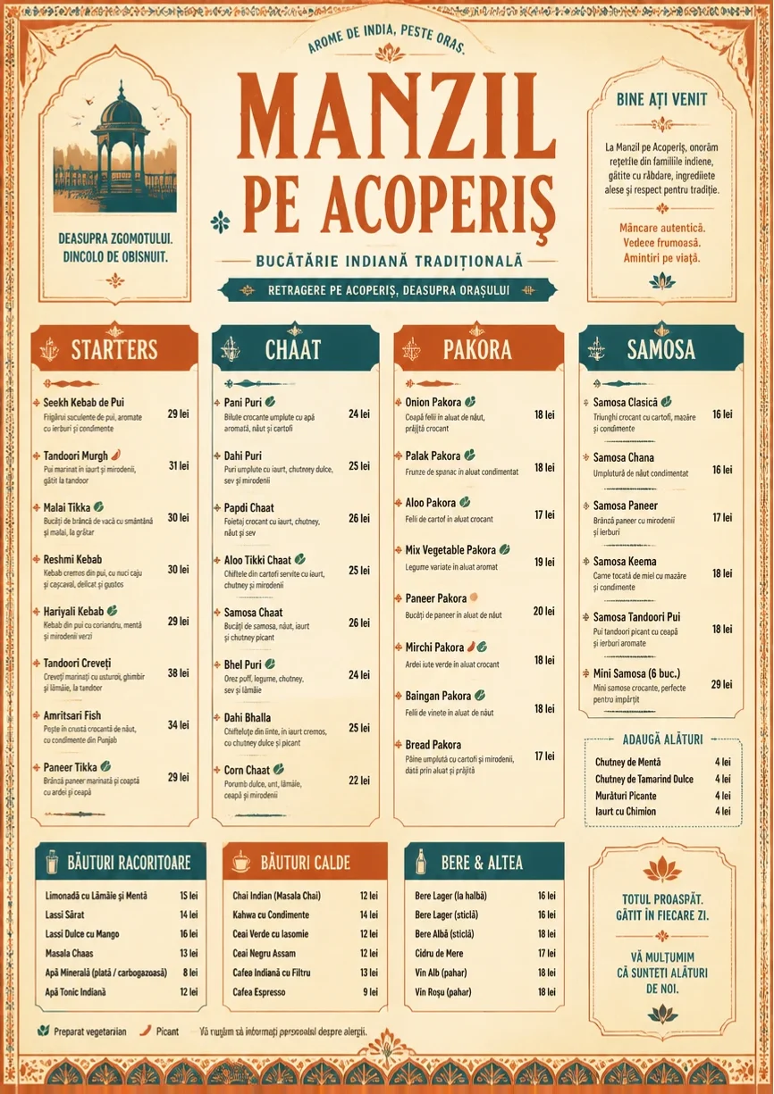 Heritage Tradition menu template preview