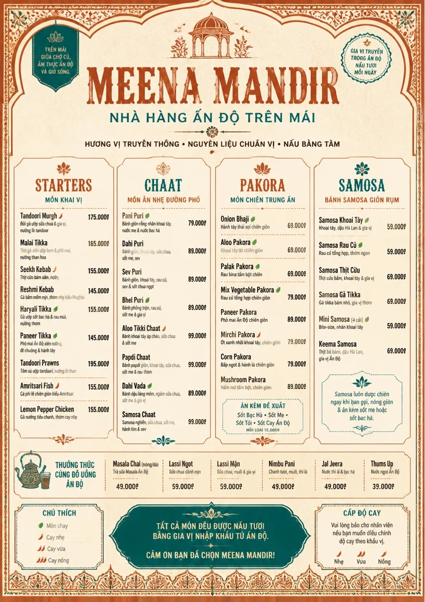 Heritage Tradition menu template preview