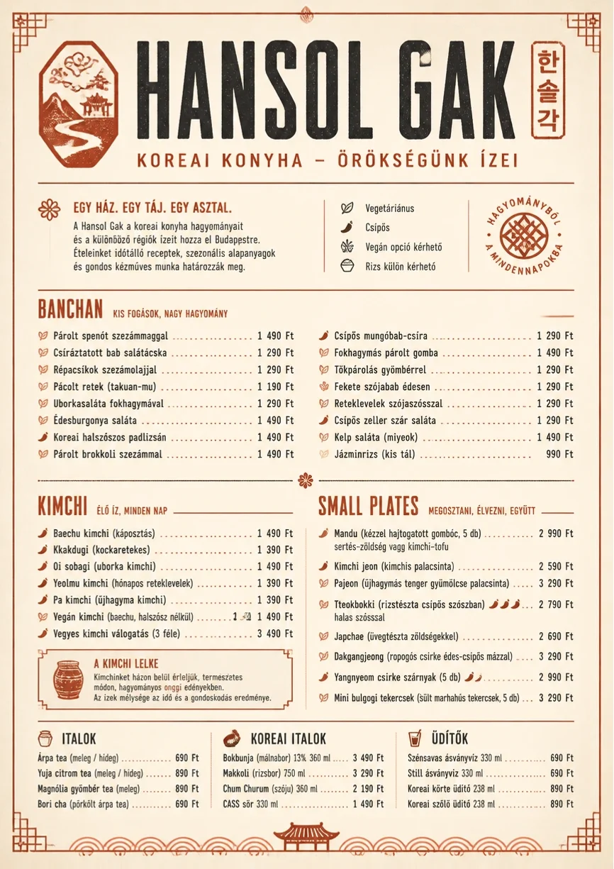 Heritage Tradition menu template preview