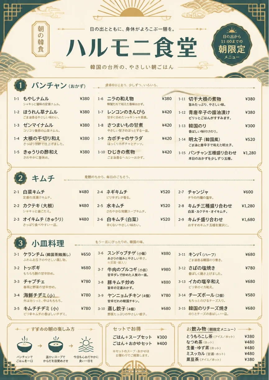 Heritage Tradition menu template preview