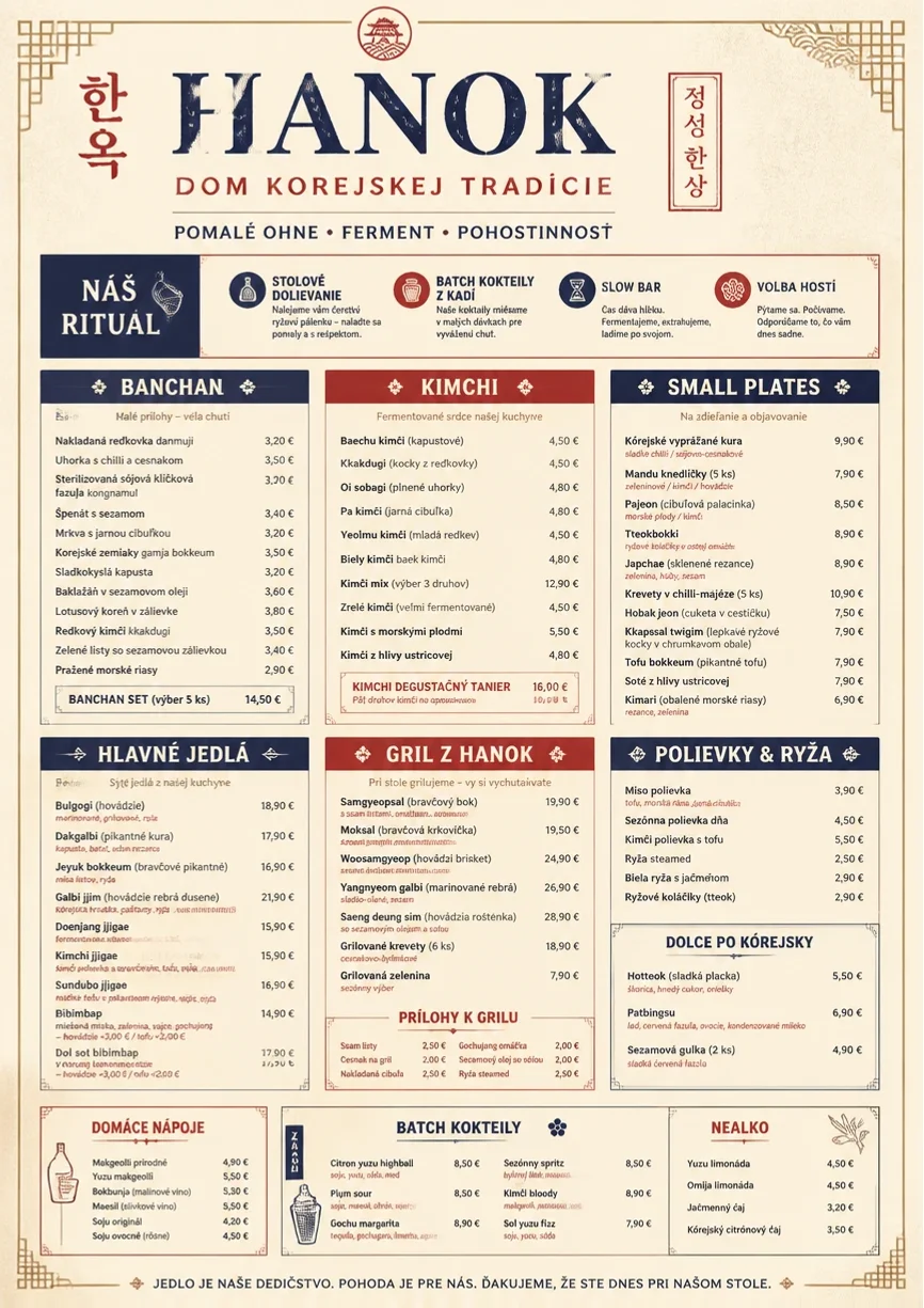 Heritage Tradition menu template preview