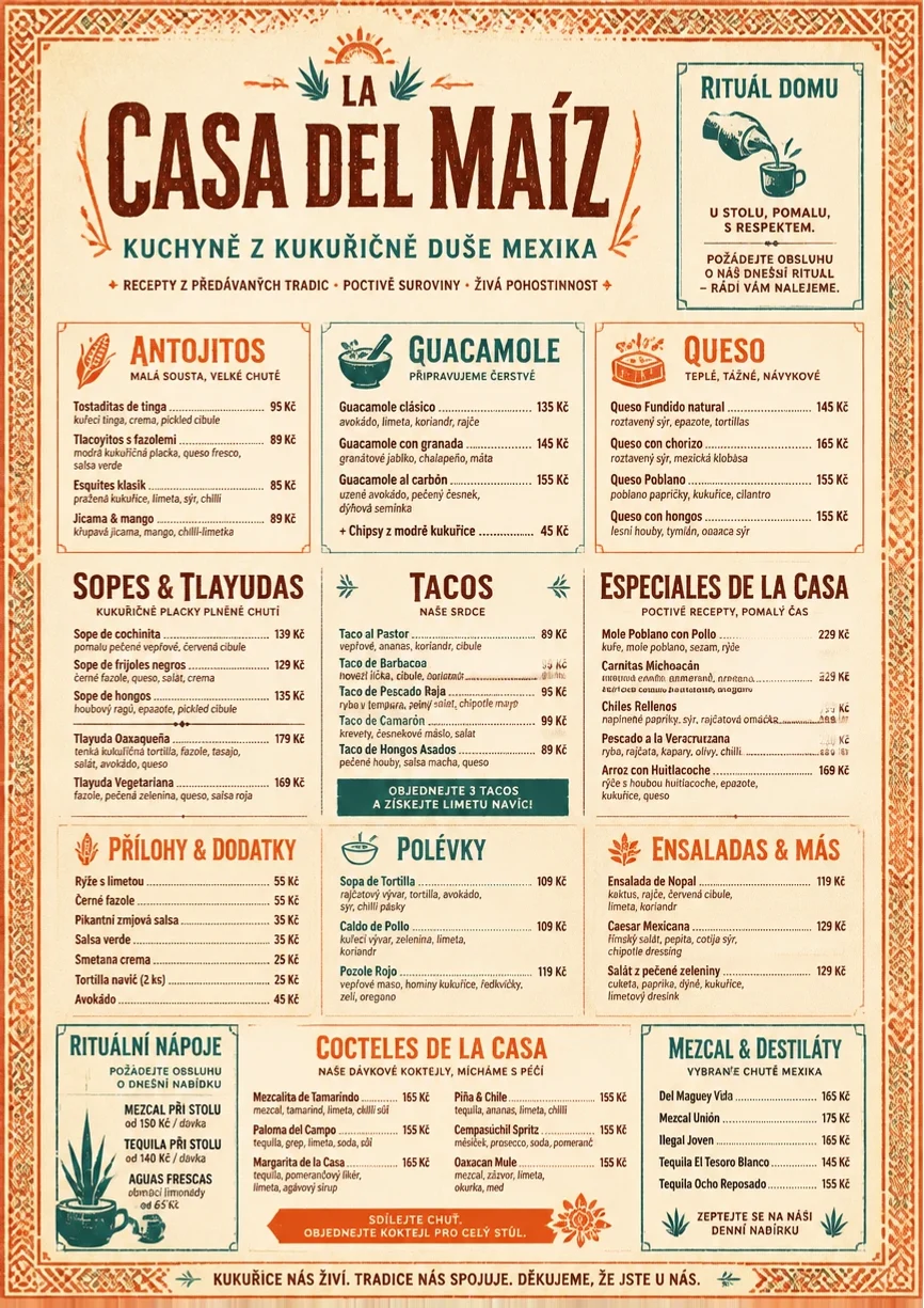 Heritage Tradition menu template preview