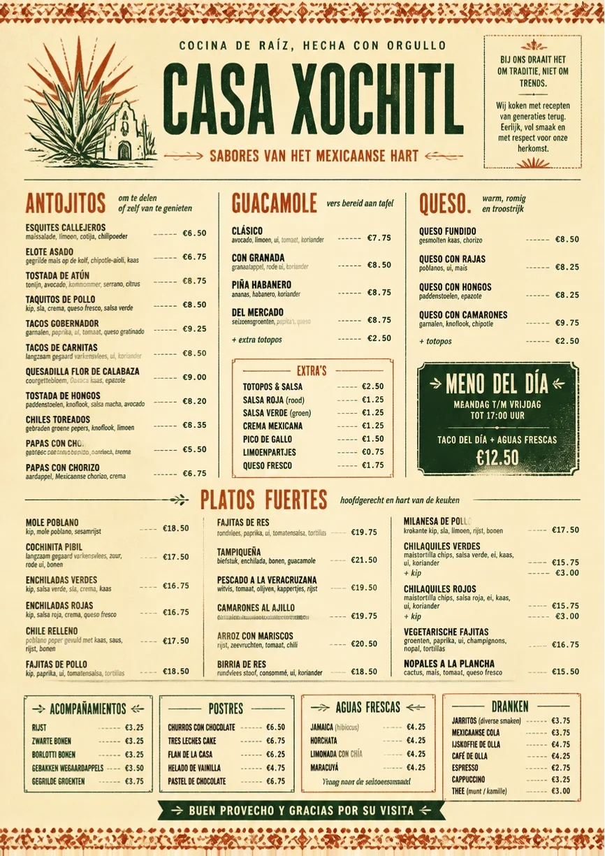 Heritage Tradition menu template preview