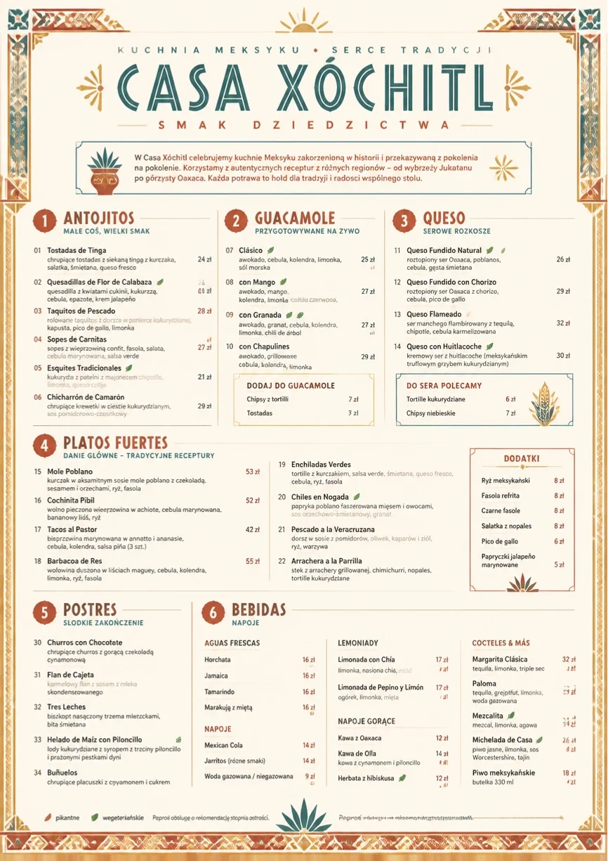 Heritage Tradition menu template preview