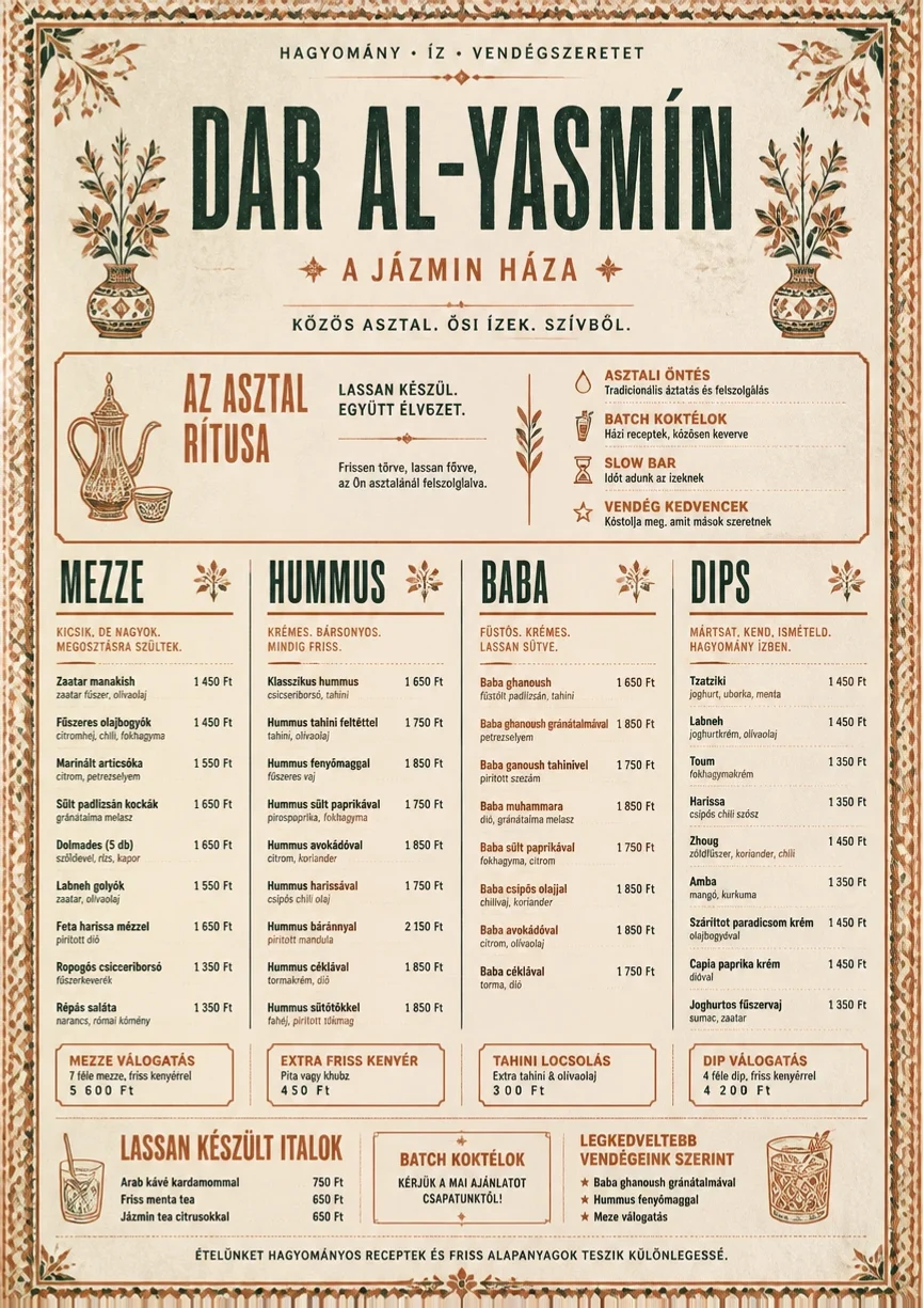Heritage Tradition menu template preview
