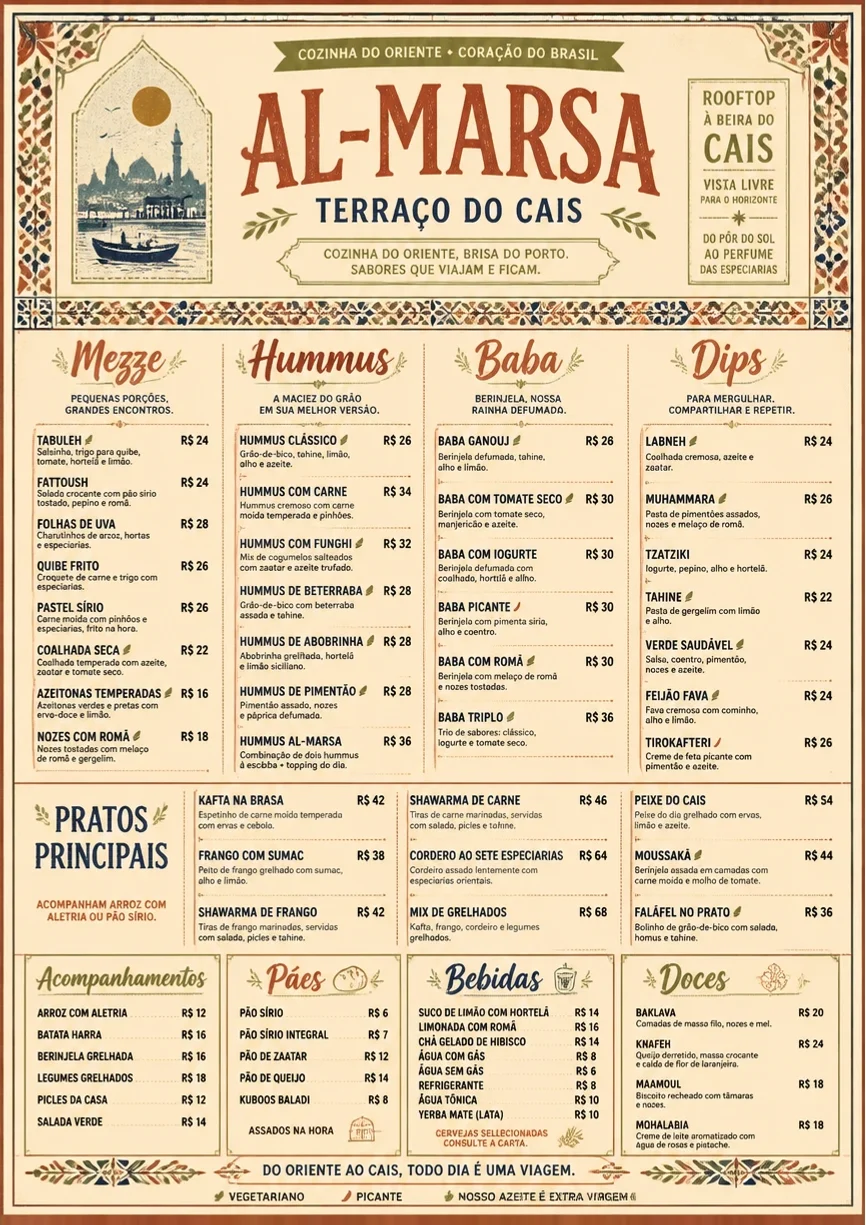 Heritage Tradition menu template preview