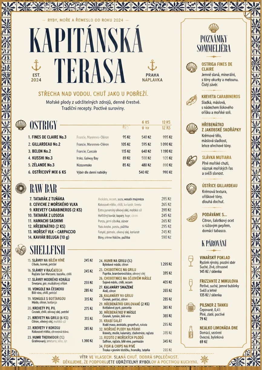 Heritage Tradition menu template preview