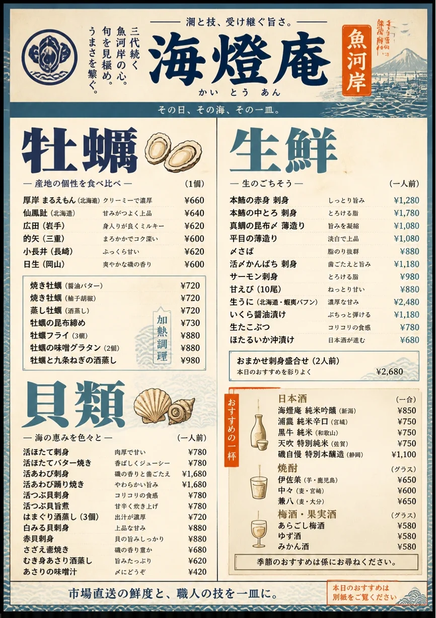 Heritage Tradition menu template preview