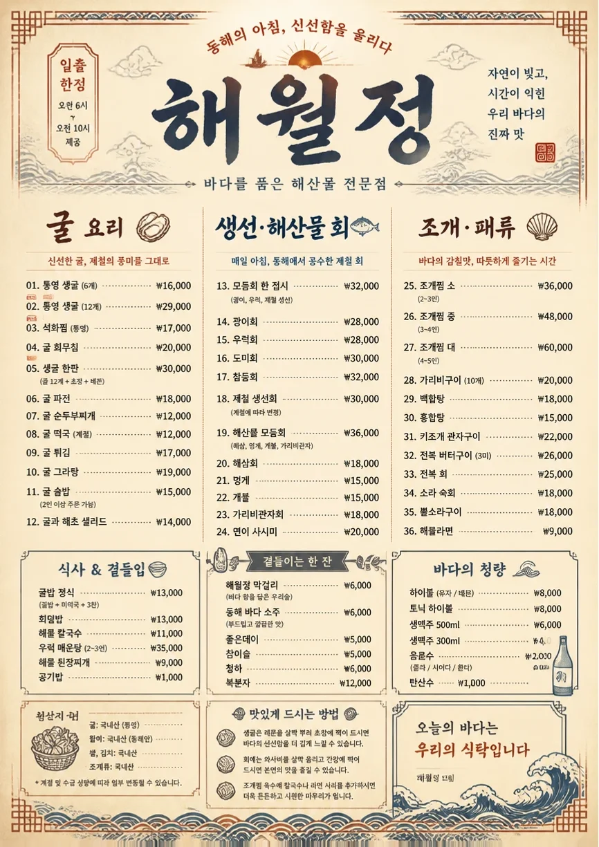 Heritage Tradition menu template preview