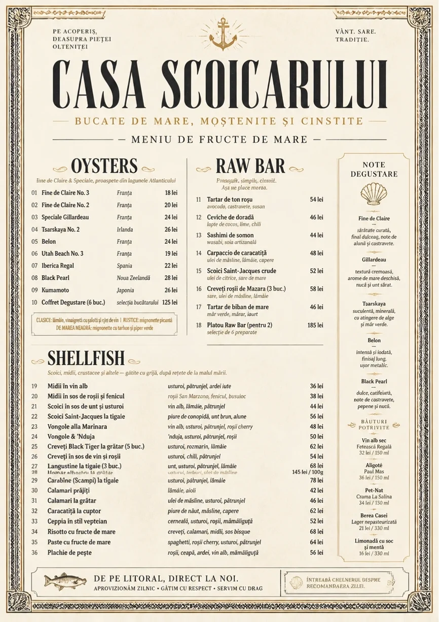 Heritage Tradition menu template preview