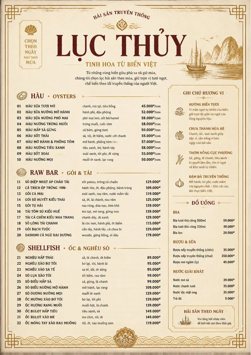 Heritage Tradition menu template preview