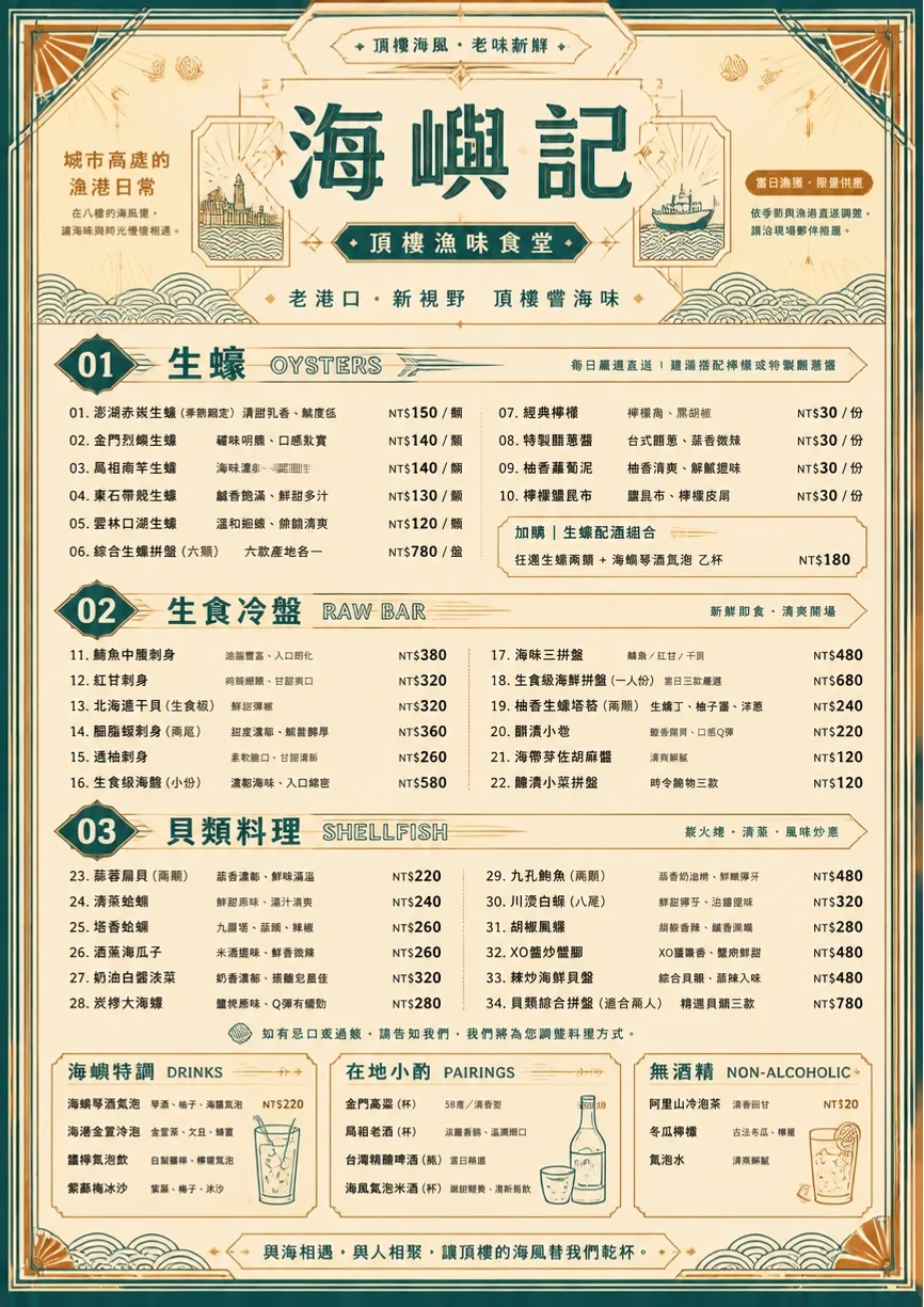 Heritage Tradition menu template preview
