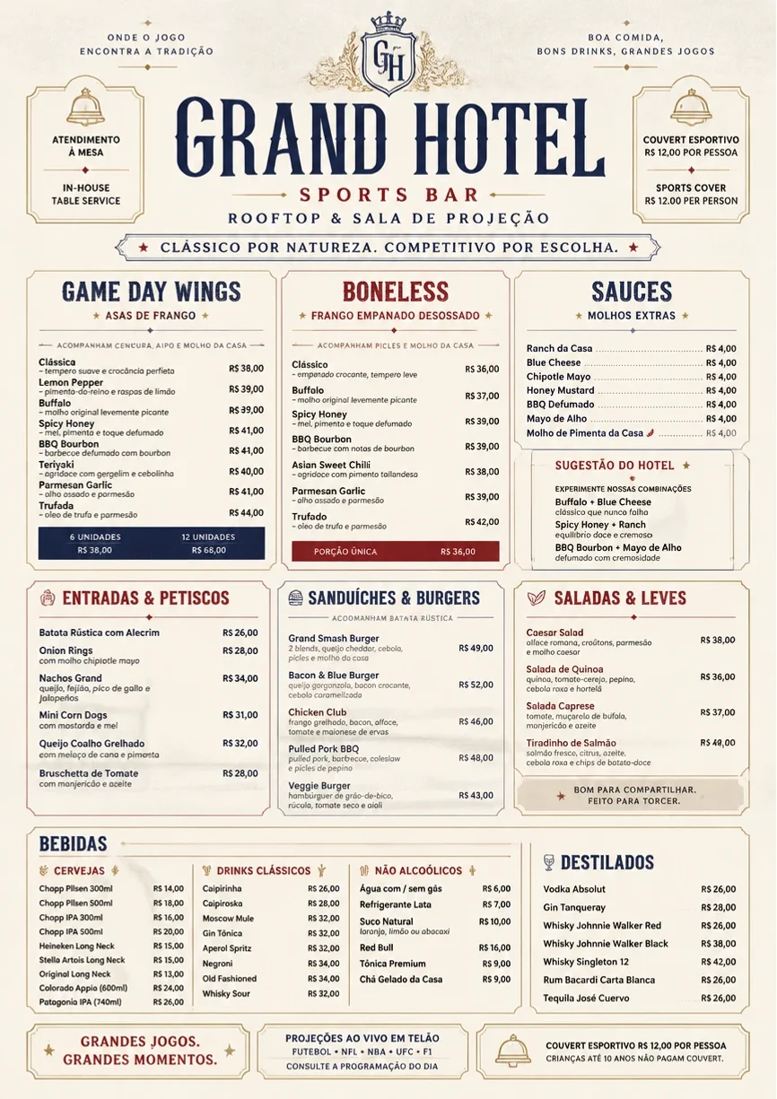 Grand Hotel Classic menu template preview