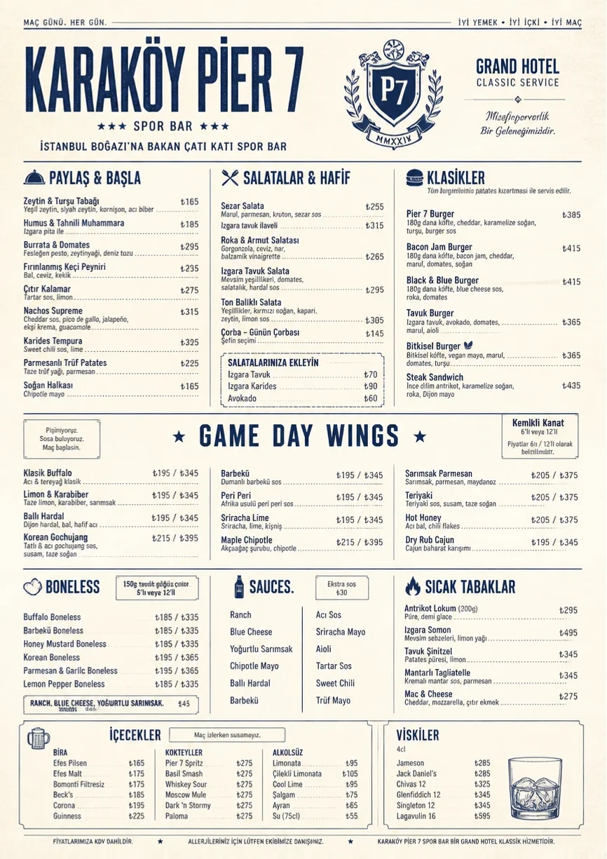 Grand Hotel Classic menu template preview