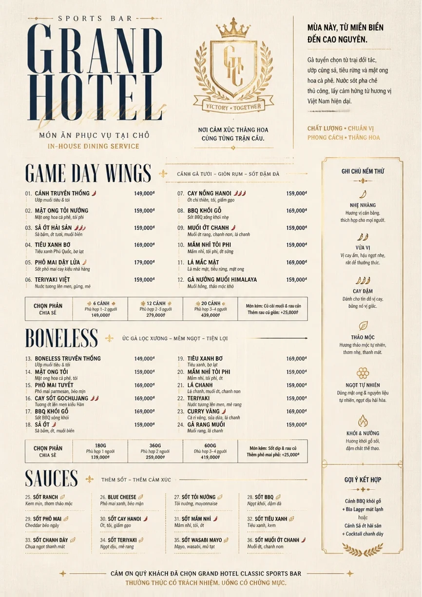 Grand Hotel Classic menu template preview
