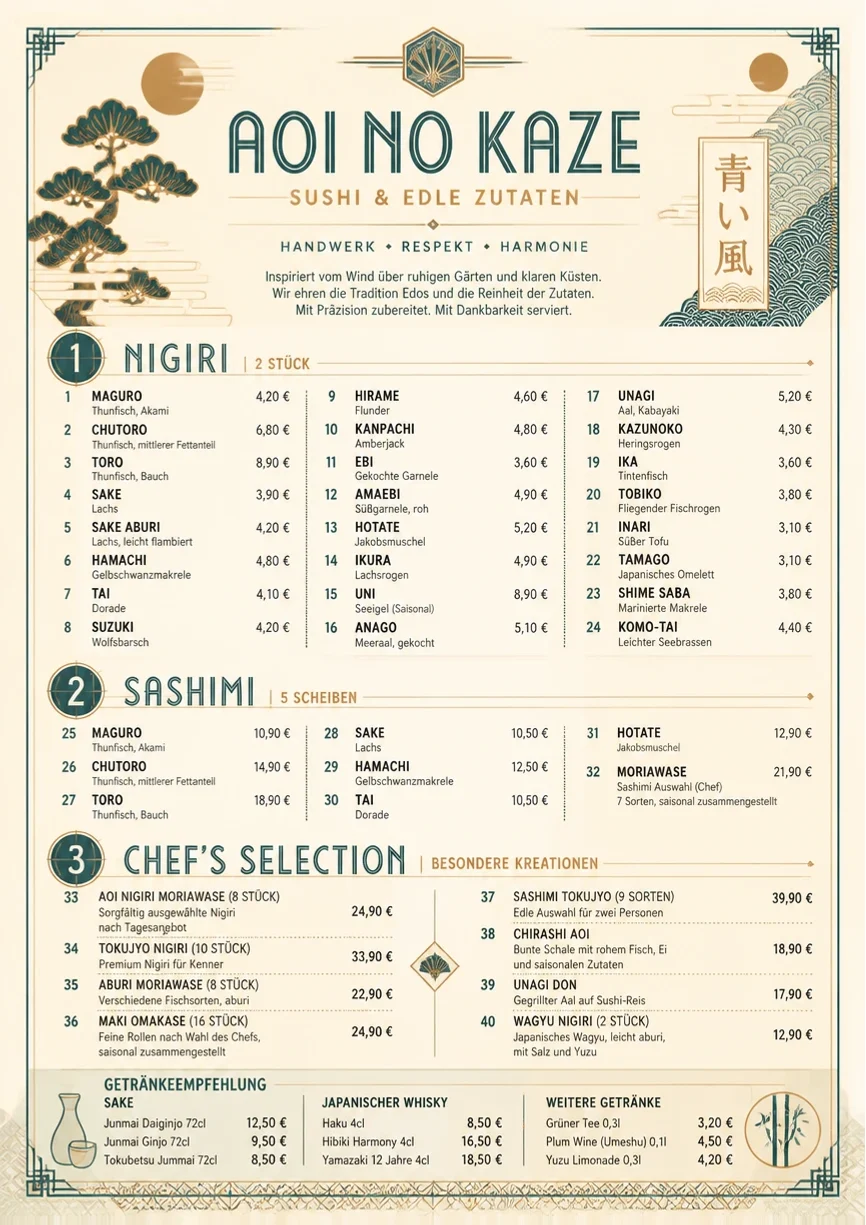 Heritage Tradition menu template preview