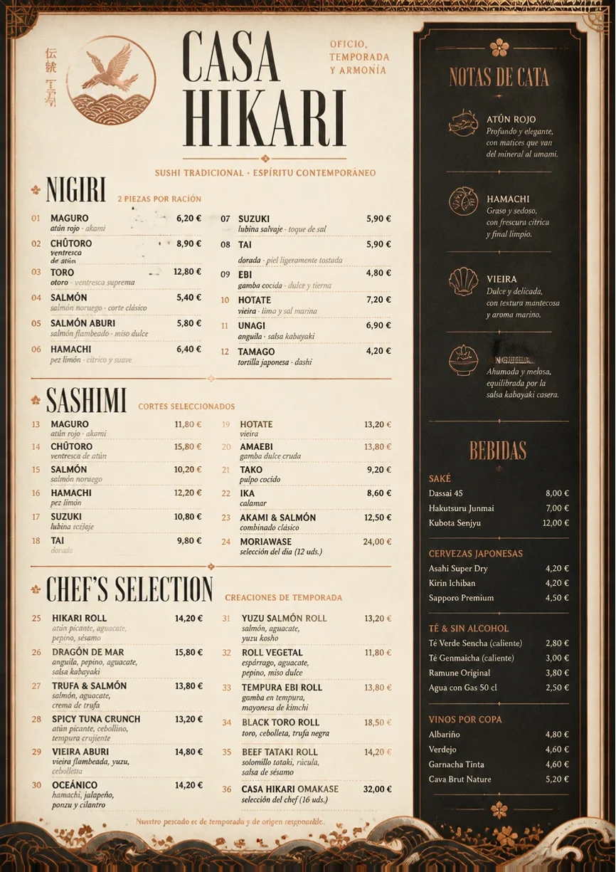 Heritage Tradition menu template preview