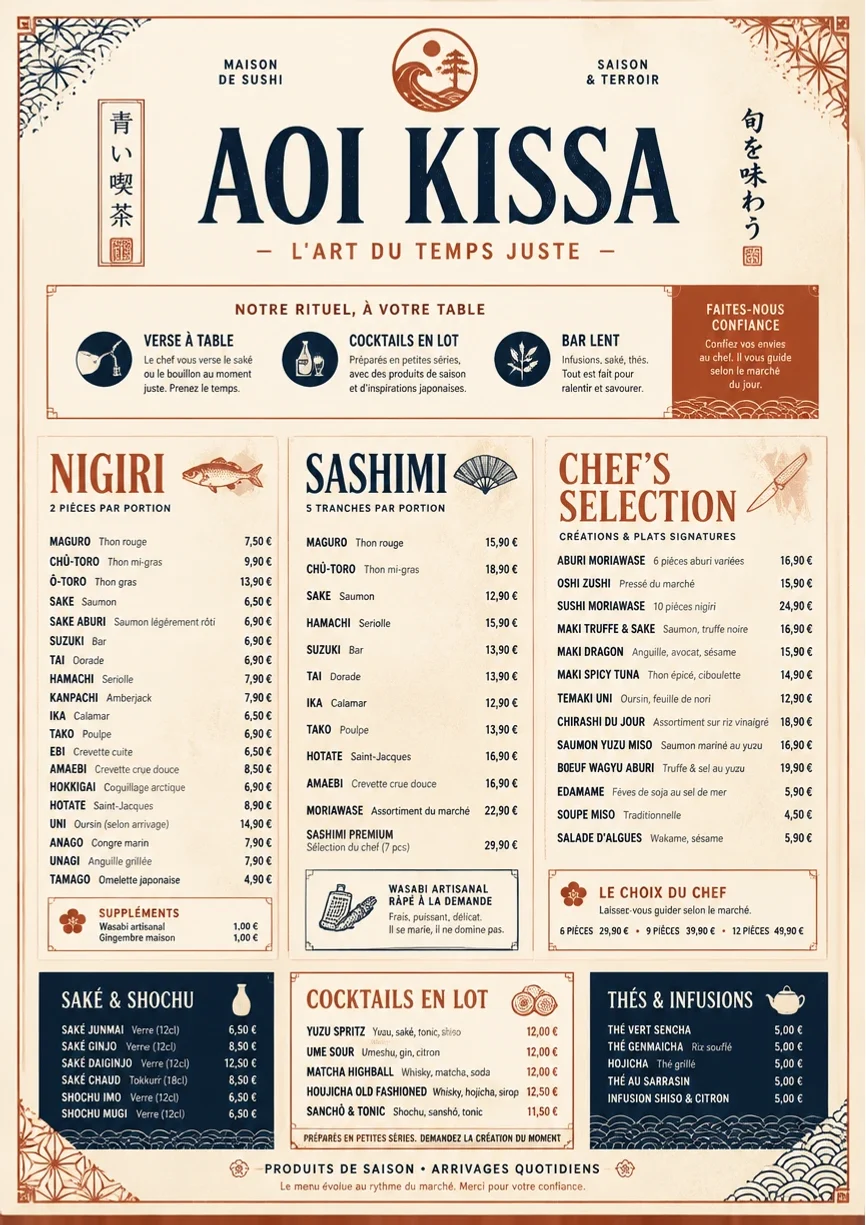 Heritage Tradition menu template preview
