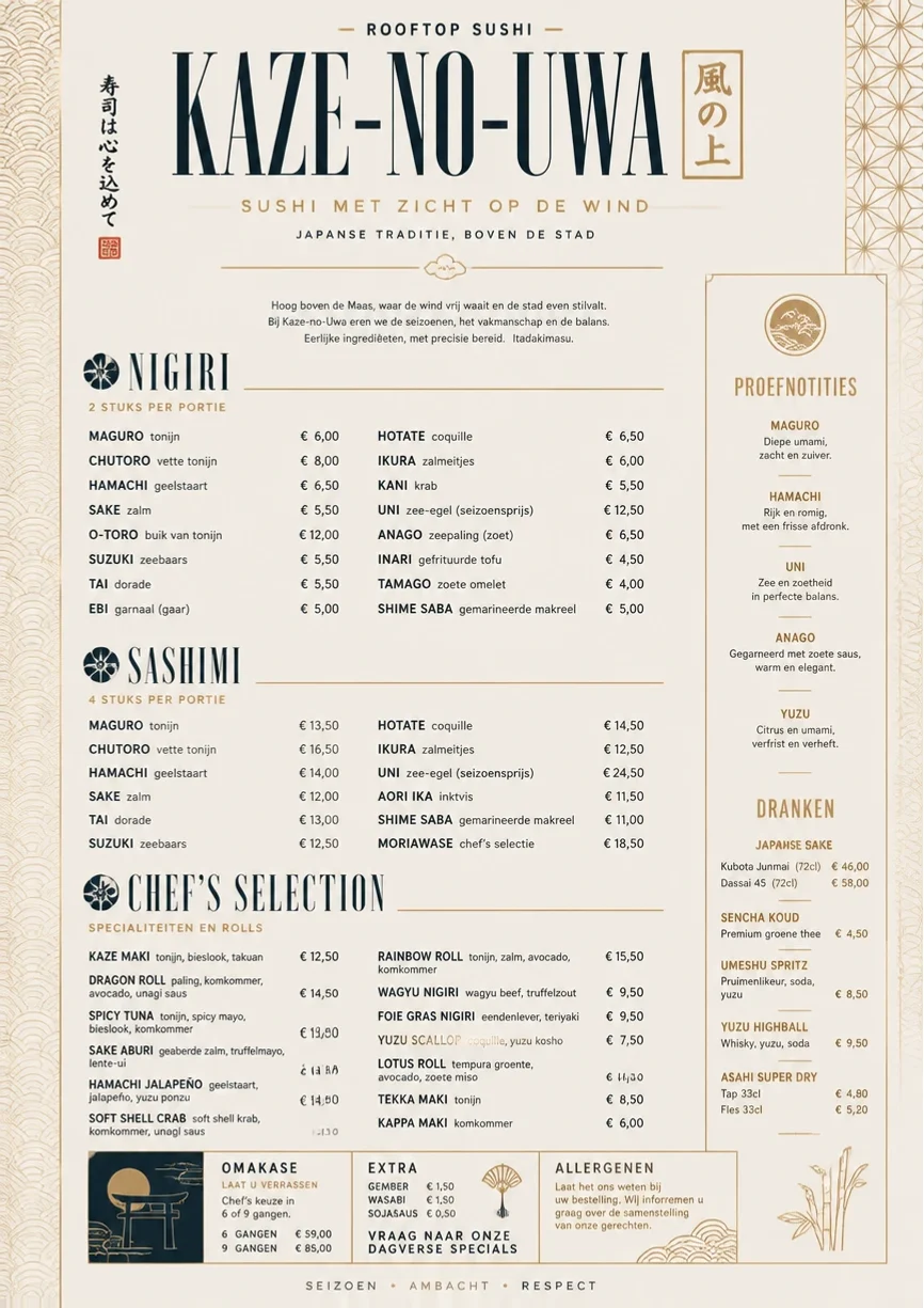 Heritage Tradition menu template preview
