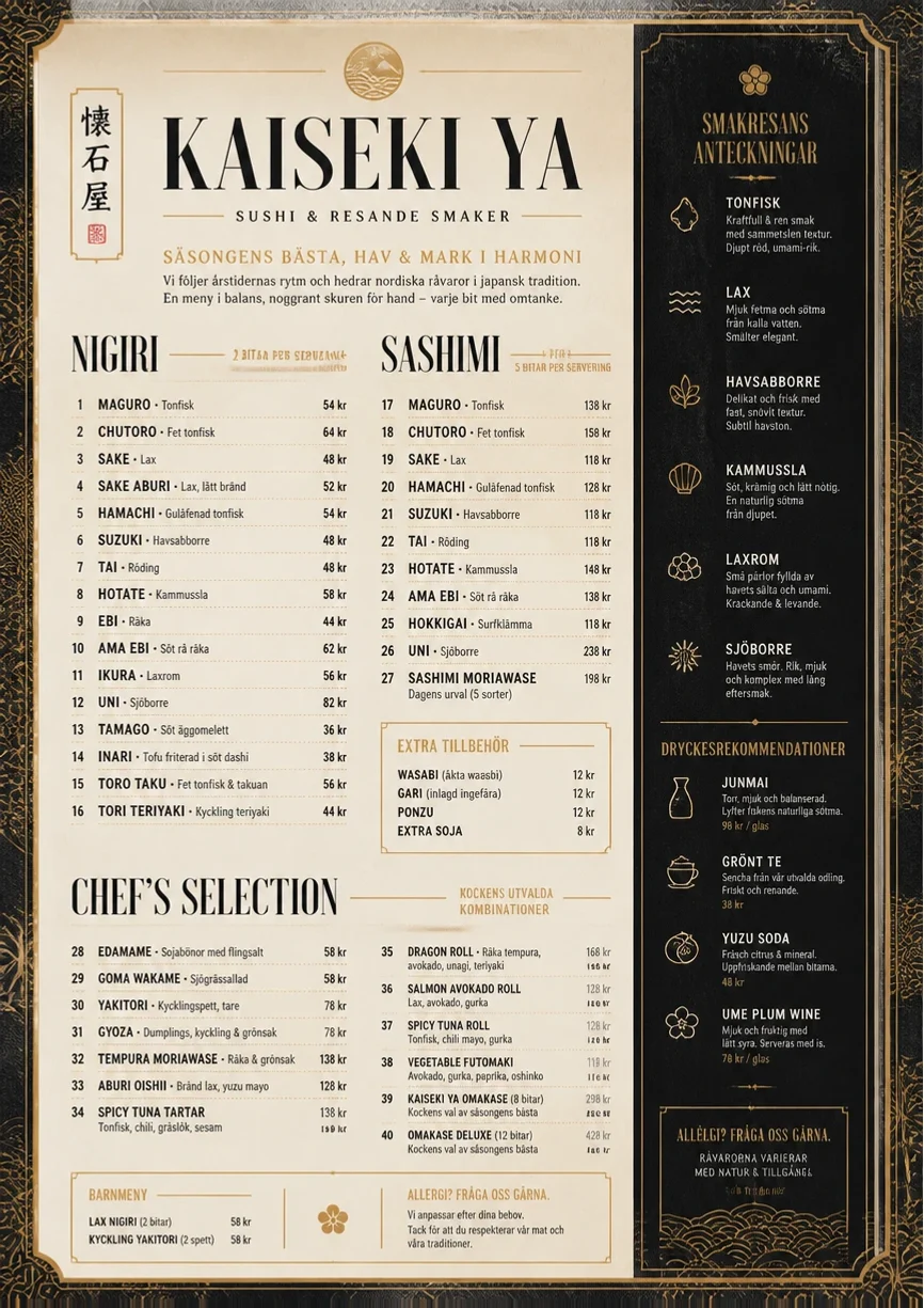 Heritage Tradition menu template preview