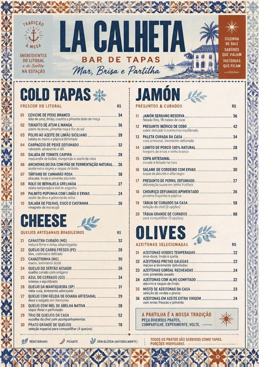 Heritage Tradition menu template preview