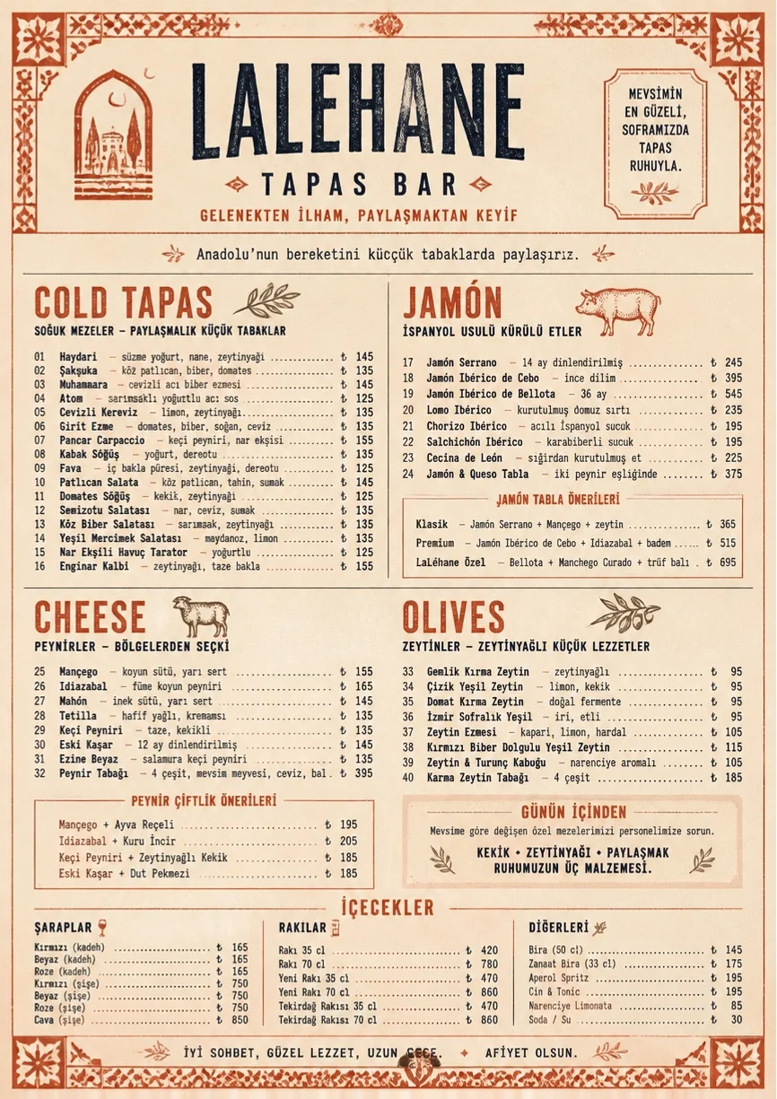 Heritage Tradition menu template preview