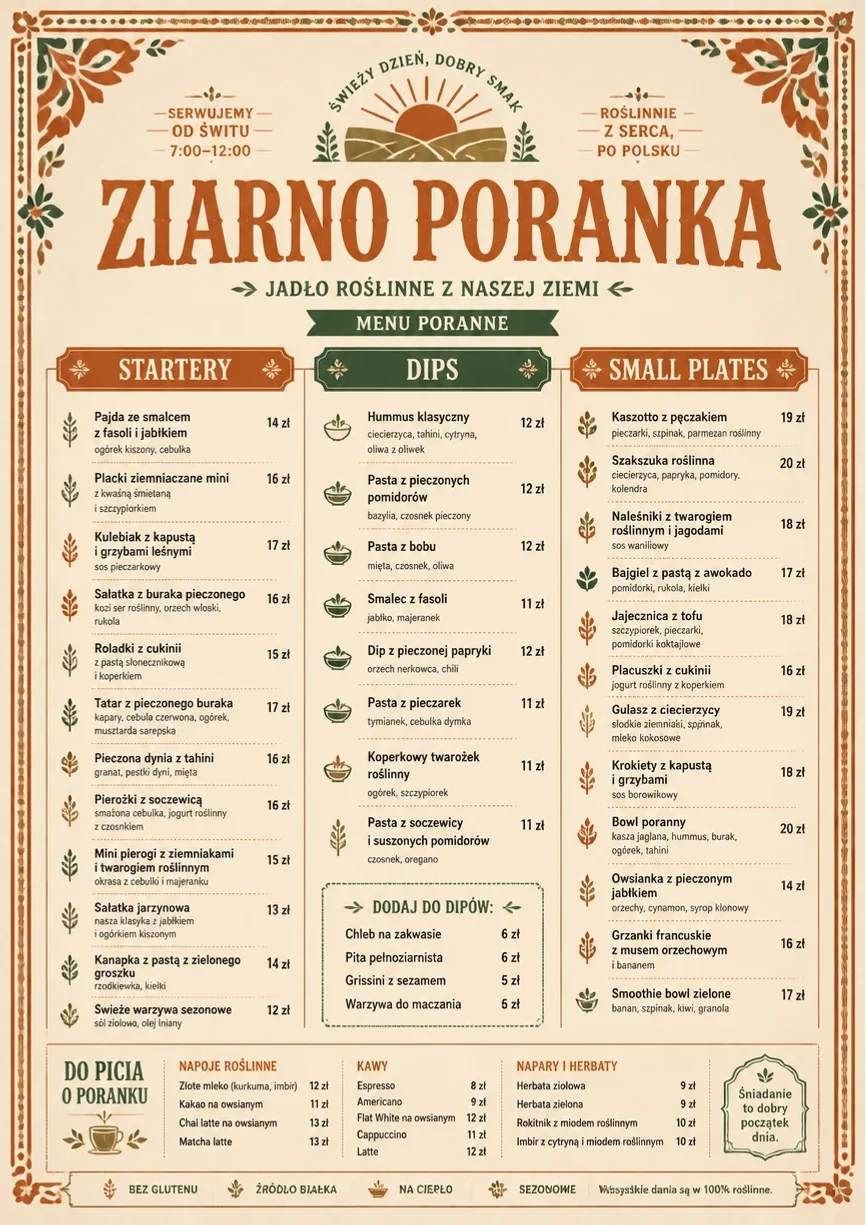 Heritage Tradition menu template preview