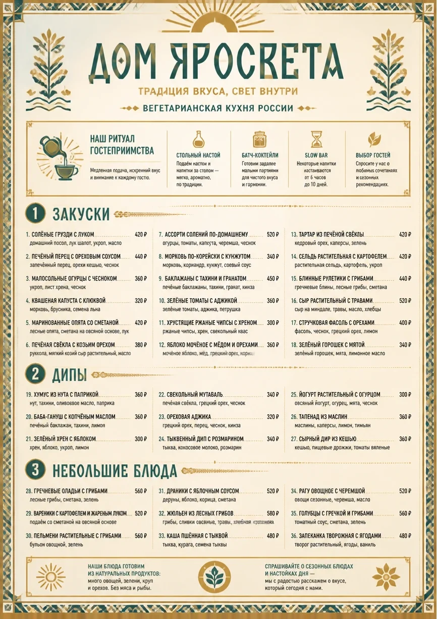 Heritage Tradition menu template preview