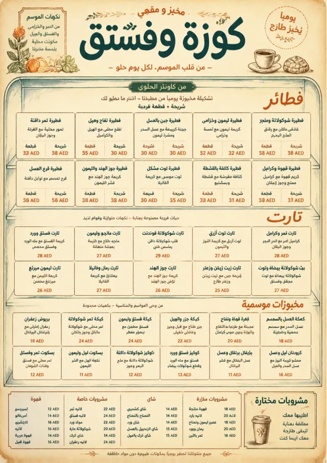 Cafe Dessert Case bakery-menu menu template preview