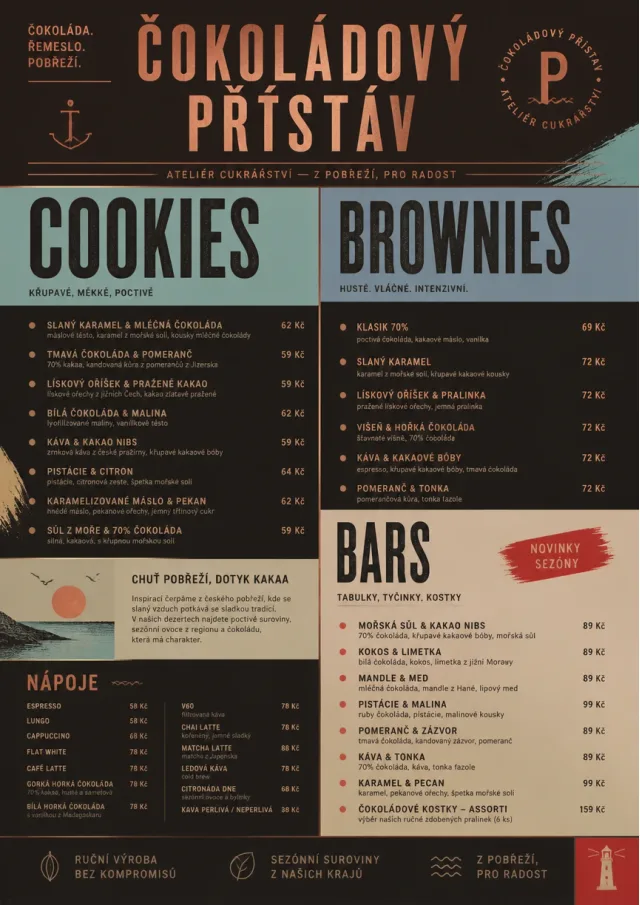 Chocolate Atelier bakery-menu menu template preview